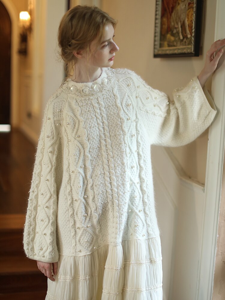 Discover Cozy Luxury Artisanal Wool Dress by Veloria eprolo