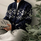Casual Knit Cardigan for Men Winter Loose Warm Stand Collar Sweater  Couple Outwear eprolo
