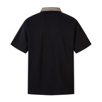 Short-Sleeve Polo Shirt Splicing Contrast Color Turn-Down Collar T-Shirt Men eprolo