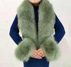 Real Fox Fur Horn Collar Fashion Fur Decorative Collar Jewelry eprolo