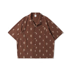 Cuban collar casual retro embroidered short sleeved shirt for men eprolo