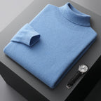 Men's high collar pullover sweater for autumn and winter, loose knit base sweater for men eprolo
