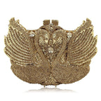 Swan studded diamond dinner bag, banquet dress, full diamond bag eprolo