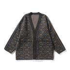 Men Vintage Jacquard Knit Taoist Robe Sweater Cardigan Sweatercoat Japanese Streetwear Loose Causal Knitted Sweater Jacket Men eprolo