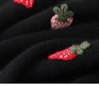 Strawberry Crochet Knit Sweater Pullover Women Half High Collar Long Sleeve Tops Knitwear Spring Stylish Fashion Chic Jumpe eprolo
