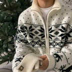 Casual Knit Cardigan for Men Winter Loose Warm Stand Collar Sweater  Couple Outwear eprolo