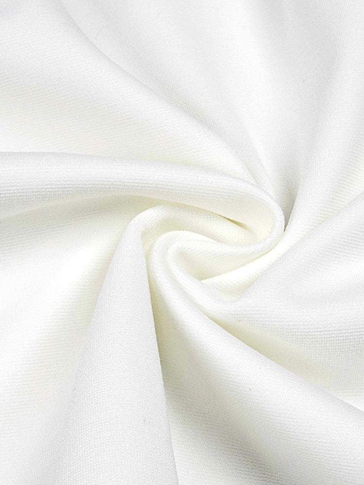 Mesh Tube Top Off Shoulder Sexy White Sequin Dress Design Slim Fit Mopping Evening Dress eprolo