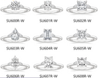 Fashion Luxury Three-Stone Diamond Ring 1 Carat Wedding Ring S925 Sterling Silver Plated 18K Gold Lab-Grown Diamond Ring for Women eprolo