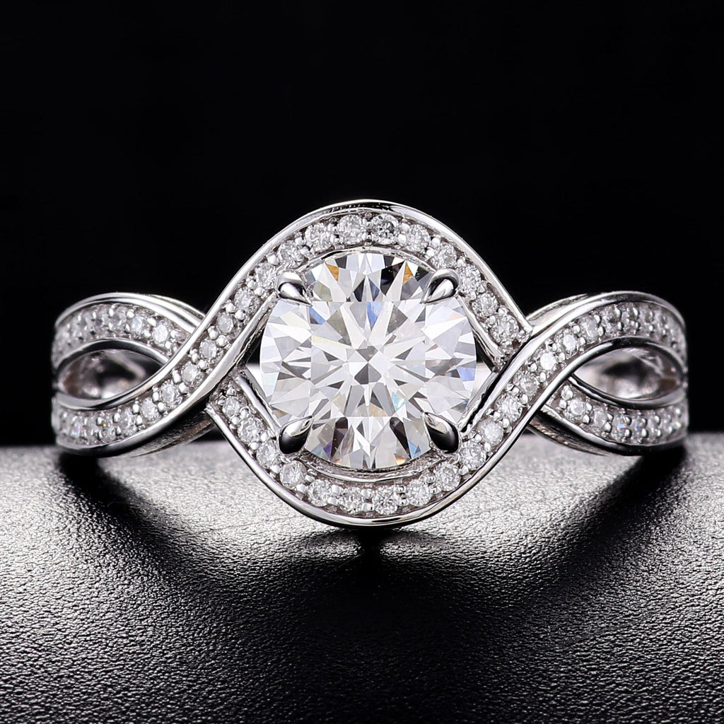 Cultured Diamond Ring, Elegant Diamond Engagement Ring, Non-Tarnishing 18K Gold Lab-Grown Diamond Ring eprolo