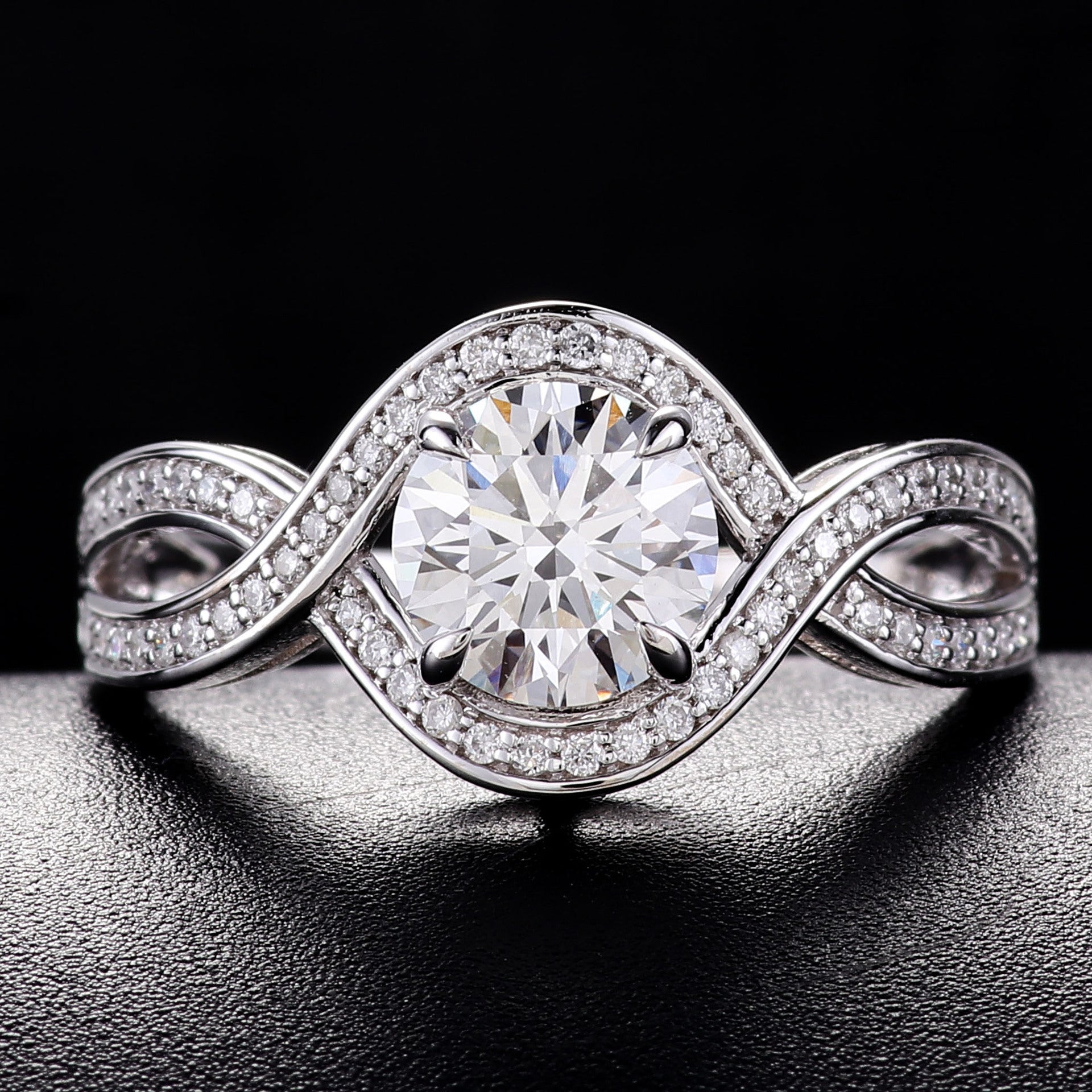 Cultured Diamond Ring, Elegant Diamond Engagement Ring, Non-Tarnishing 18K Gold Lab-Grown Diamond Ring eprolo