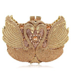 Swan studded diamond dinner bag, banquet dress, full diamond bag eprolo