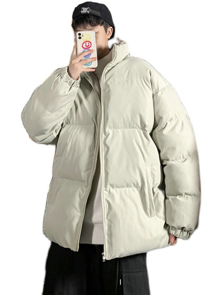 Winter Jacket Men Parkas Thicken Warm Coat Mens Stand Collar Jackets Solid Color Parka Coat eprolo