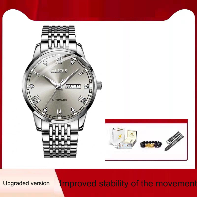 Men's Watch Men's Mechanical Watch Fully Automatic Simple Wind Waterproof Night Light Watch eprolo
