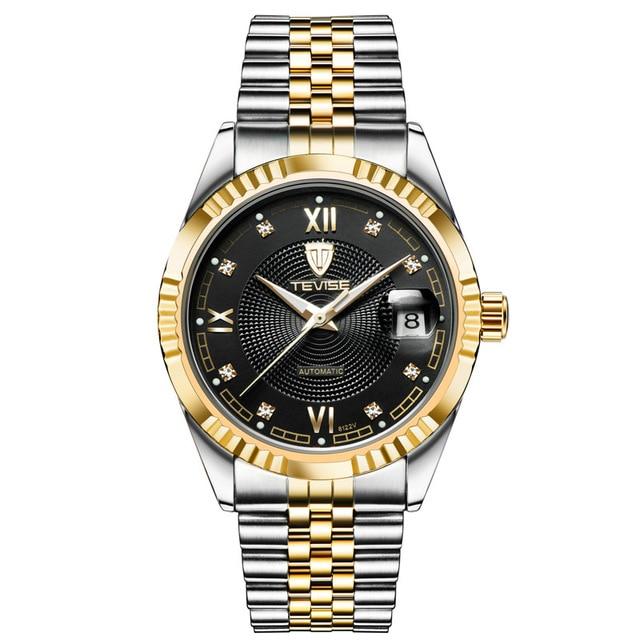 TEVISE Brand Luxury Men Automatic Watch Man Tourbillon Mechanical Watches Movement Gold Clock eprolo