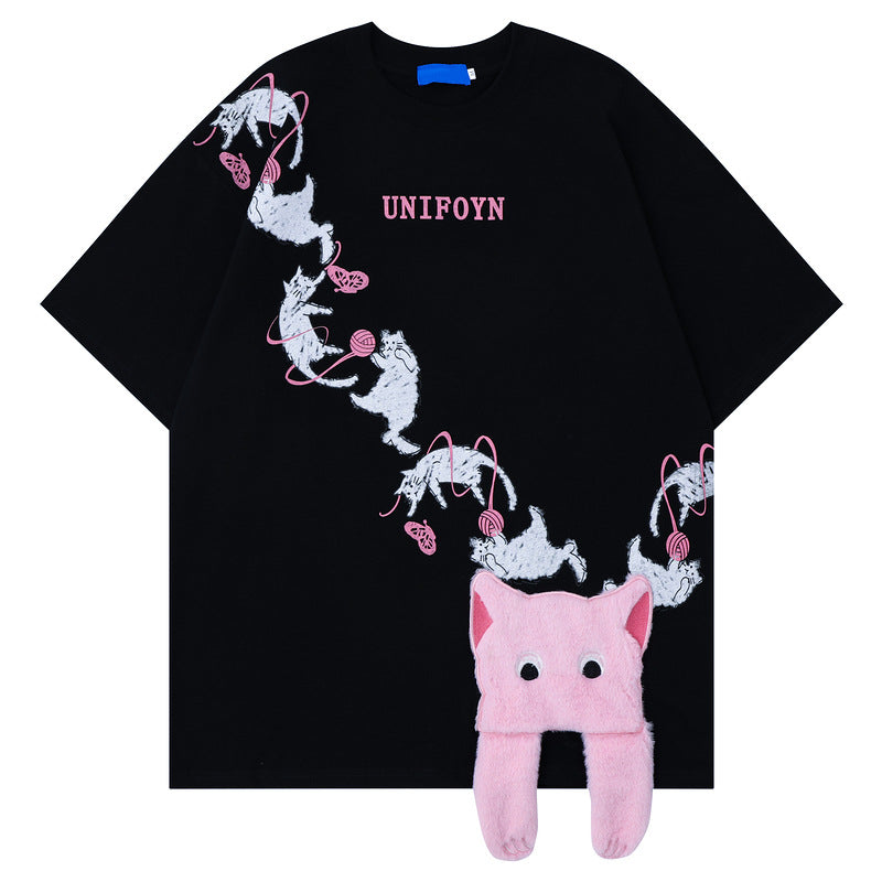 Short Sleeve T-Shirt Pink Couple Edition Summer Half Sleeve for Men eprolo