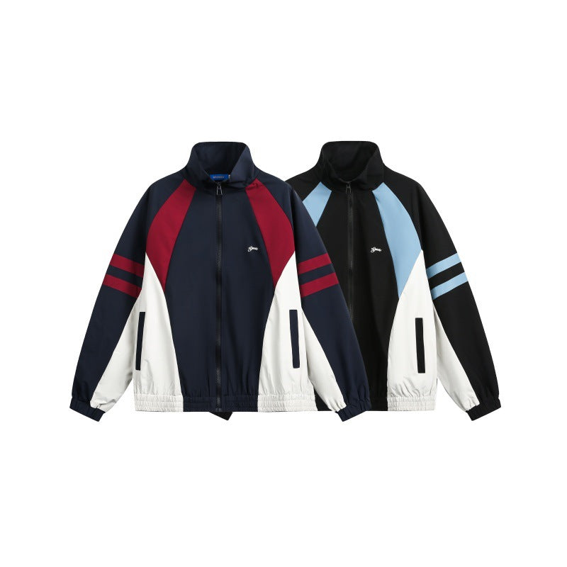 Color-Blocked Loose Unisex Casual Hooded Jacket eprolo