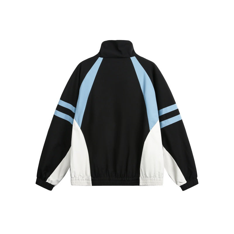 Color-Blocked Loose Unisex Casual Hooded Jacket eprolo