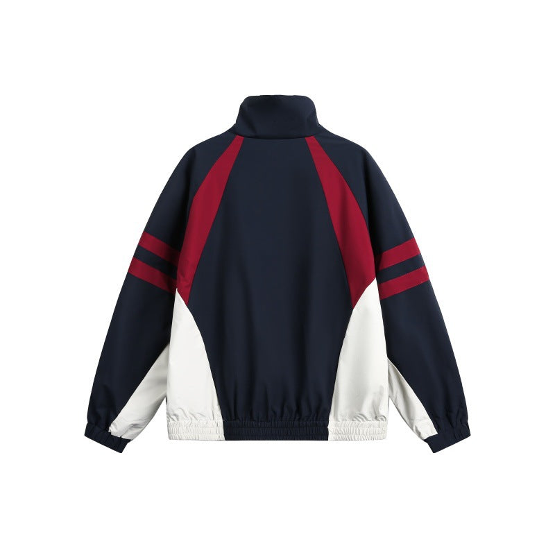 Color-Blocked Loose Unisex Casual Hooded Jacket eprolo