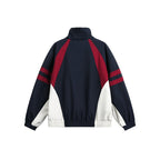 Color-Blocked Loose Unisex Casual Hooded Jacket eprolo