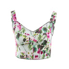 High Quality Fashion Printed Strap Tube Top Exquisite Biker Line Hemming Cotton Spun Quality Women's Tops - VELORIA - Thread of Generations