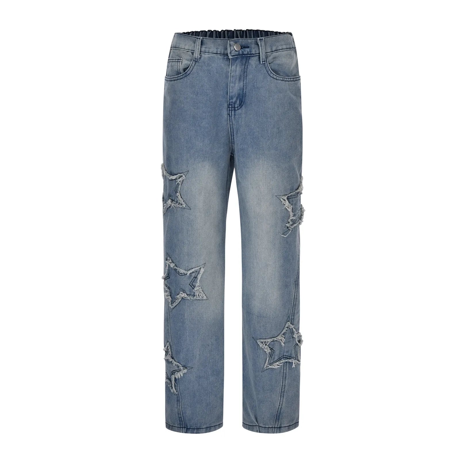 Men's Fashion Jeans Pants High Waist Straight Wide Leg Loose Skateboarding Denim Trousers Male Baggy Slim Fit Versatile Trouser VELORIA - Thread of Generations