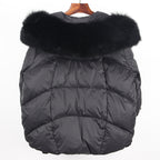 2023 Real Fox Fur Collar Hooded Winter Jacket Women Natural Thick Warm Loose Oversize Duck Down Coat Streetwear Outerwear VELORIA - Thread of Generations