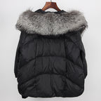 2023 Real Fox Fur Collar Hooded Winter Jacket Women Natural Thick Warm Loose Oversize Duck Down Coat Streetwear Outerwear VELORIA - Thread of Generations