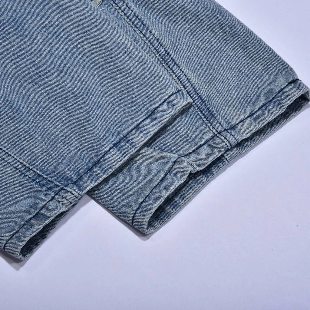 Men's Fashion Jeans Pants High Waist Straight Wide Leg Loose Skateboarding Denim Trousers Male Baggy Slim Fit Versatile Trouser VELORIA - Thread of Generations