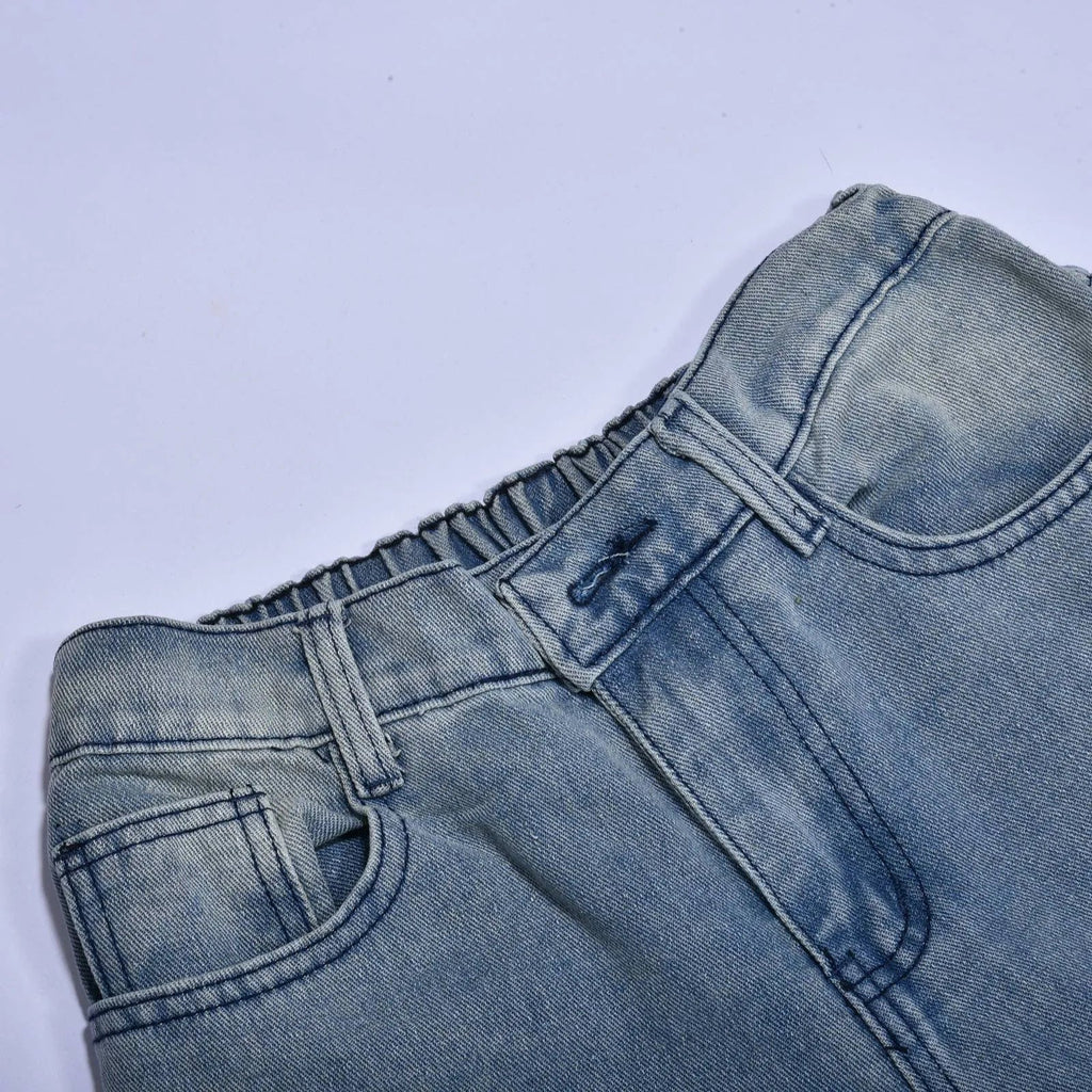 Men's Fashion Jeans Pants High Waist Straight Wide Leg Loose Skateboarding Denim Trousers Male Baggy Slim Fit Versatile Trouser VELORIA - Thread of Generations