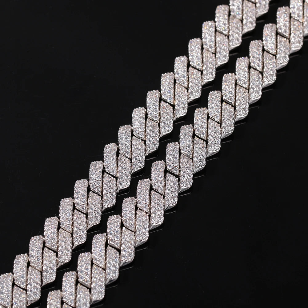13mm Micro Pave Prong Cuban Chain Necklaces Fashion Hiphop Full Iced Out Cubic Zirconia Jewelry For Men Women eprolo