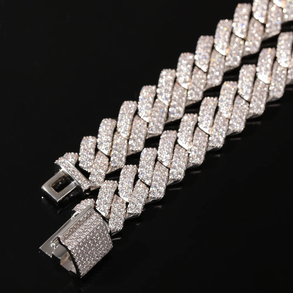13mm Micro Pave Prong Cuban Chain Necklaces Fashion Hiphop Full Iced Out Cubic Zirconia Jewelry For Men Women eprolo