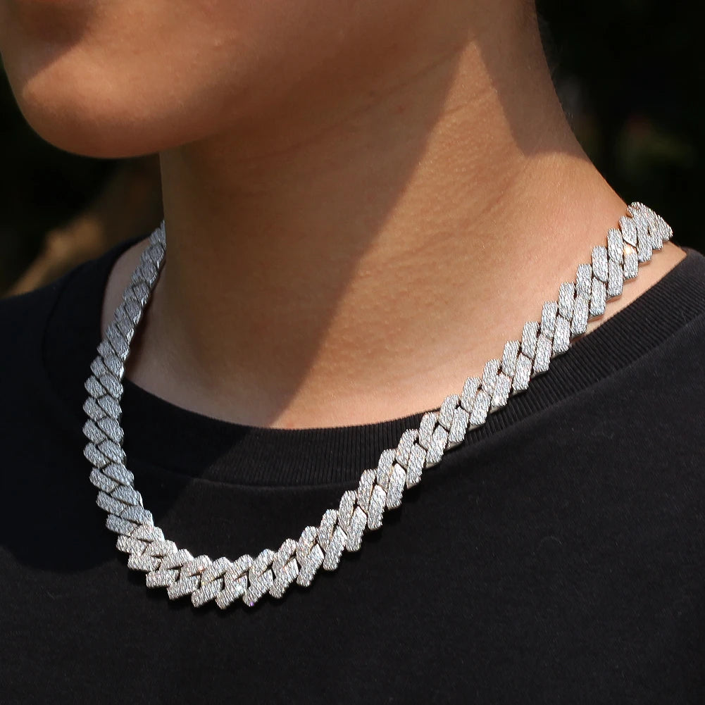 13mm Micro Pave Prong Cuban Chain Necklaces Fashion Hiphop Full Iced Out Cubic Zirconia Jewelry For Men Women eprolo