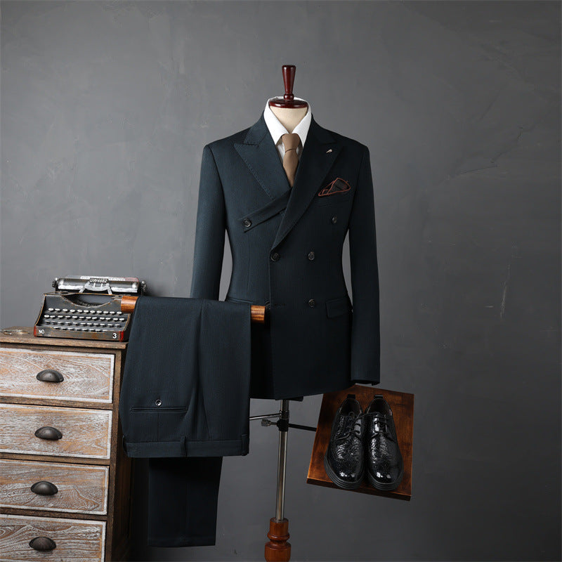 Men's Suit Set Double Breasted Casual LittleYogaSocks