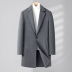 Veloria Men's Double-Faced Wool Overcoat for Fall & Winter LittleYogaSocks