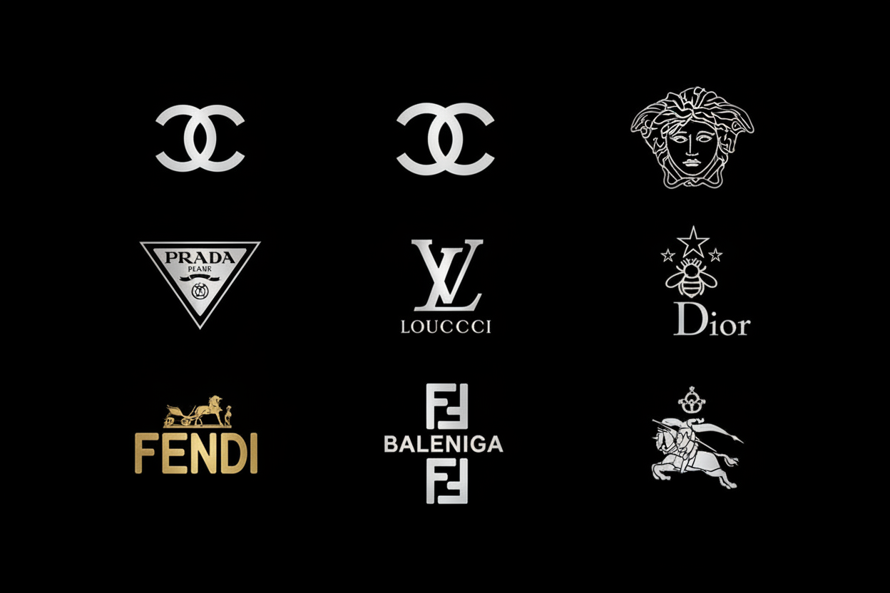 AN IMAGE FOR COLLECTION SECTION D WITH ALL KNOWN BRAND IN BLACK BACKGROUND 
