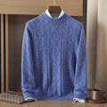 Men's Semi-high Diamond Bottoming Shirt Middle-aged Business Leisure Twisted Warm Sweater LittleYogaSocks