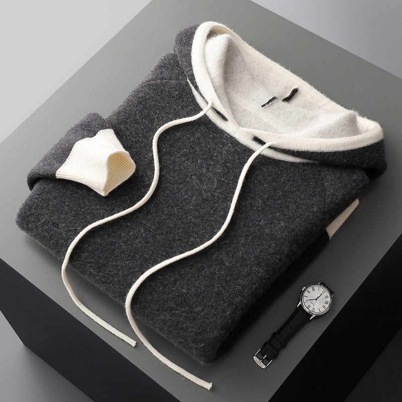 Knitted Hooded Pullover Sweater Coat LittleYogaSocks