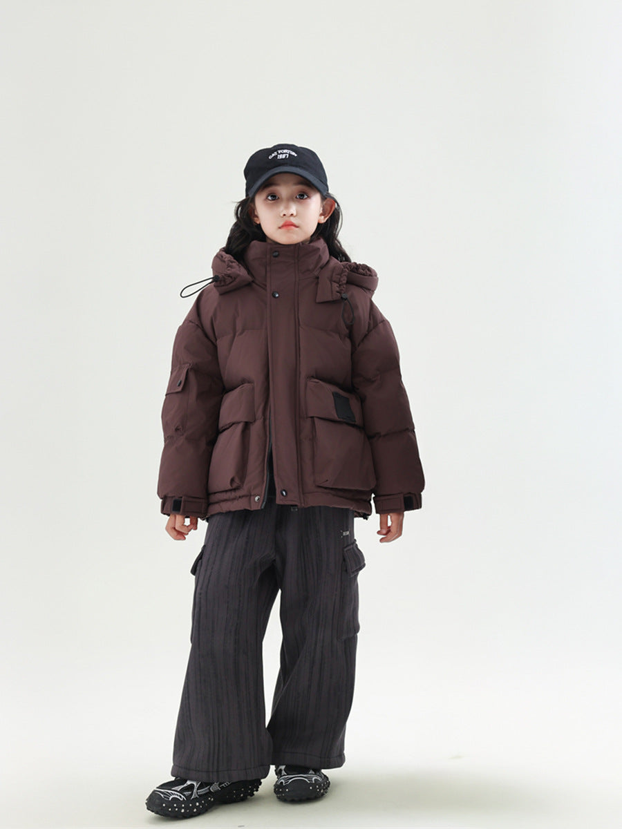 Children's White Duck Down Warm Coat Winter Boys' New LittleYogaSocks