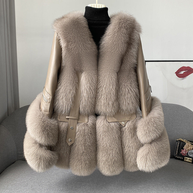 Elevate your winter wardrobe with this sophisticated fur coat, designed for the modern woman Medium Long Young One-piece Coat LittleYogaSocks