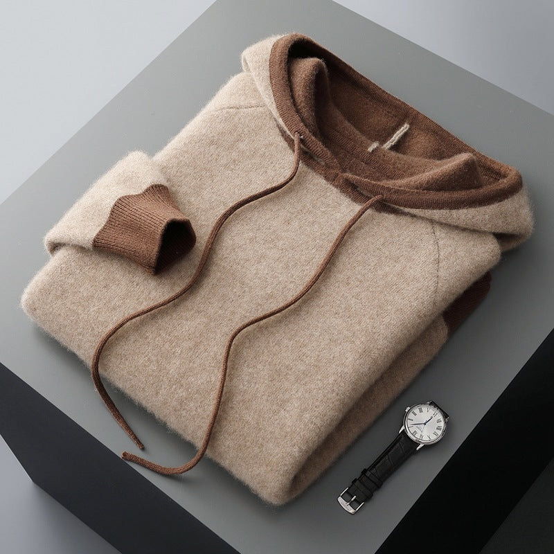 Knitted Hooded Pullover Sweater Coat LittleYogaSocks