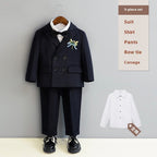 Boys' Suit Vest Set Introduce your young gentleman to timeless tailoring with this expertly crafted vest set, designed for spring and autumn occasions. LittleYogaSocks