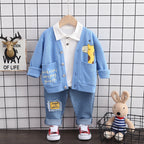 Cartoon Coat Three-piece Set 1-3 Years Old 4 Children's Clothes LittleYogaSocks