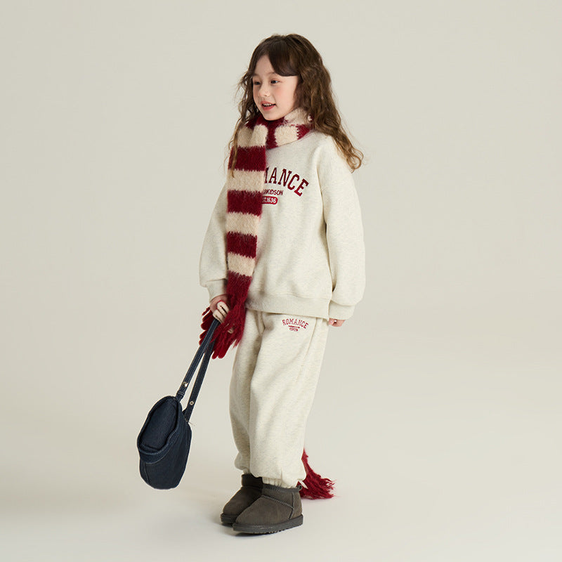 Children's Velvet Sport Suit Two-piece Set LittleYogaSocks