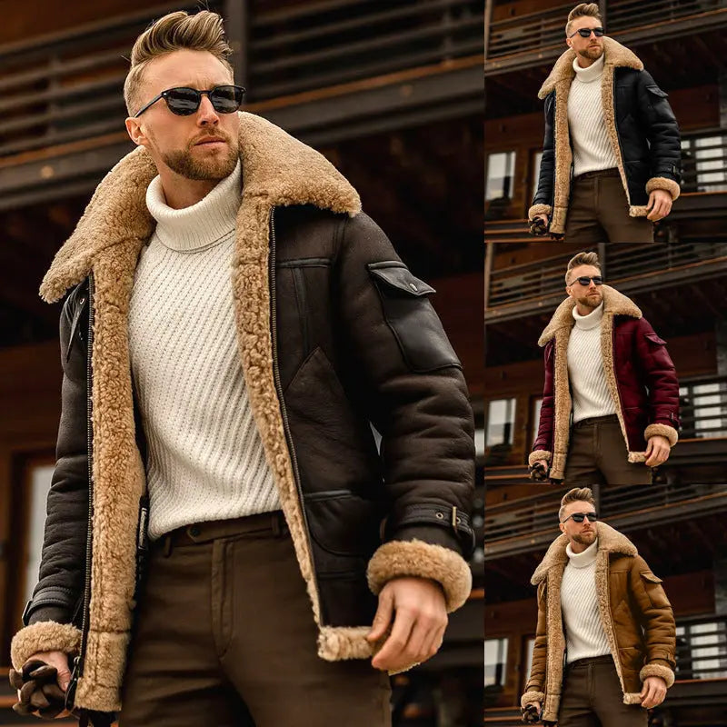 Winter Jacket Mens Military Fleece Warm Jackets Male Fur Collar Coats Army Tactical Jacket VELORIA - Thread of Generations