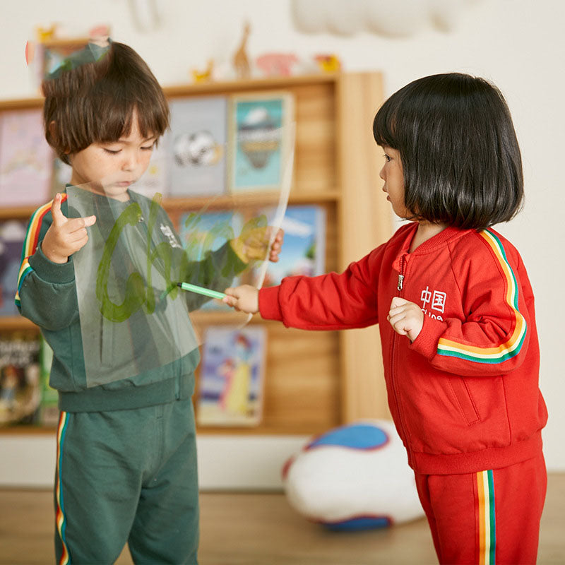Veloria Fashion Simple Sports Children's Leisure Suit LittleYogaSocks