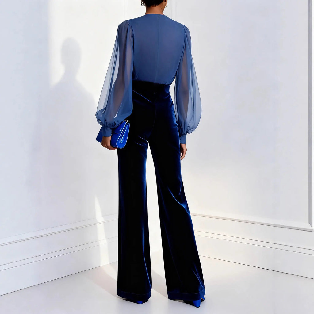 Velvet Jumpsuit With An Elegant Sophisticated Vibe VELORIA - Thread of Generations
