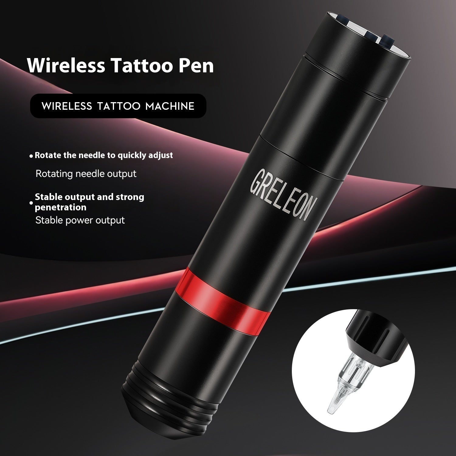 Cordless wireless tattoo pen with cutting-line technology for clean, precise lines. Lightweight, ergonomic design with extended battery life—ideal for detailed work and fine linework without cable hassle. VELORIA - Thread of Generations