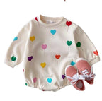 Baby Wrapping Clothes Korean Style Love Print Romper VELORIA - Thread of Generations