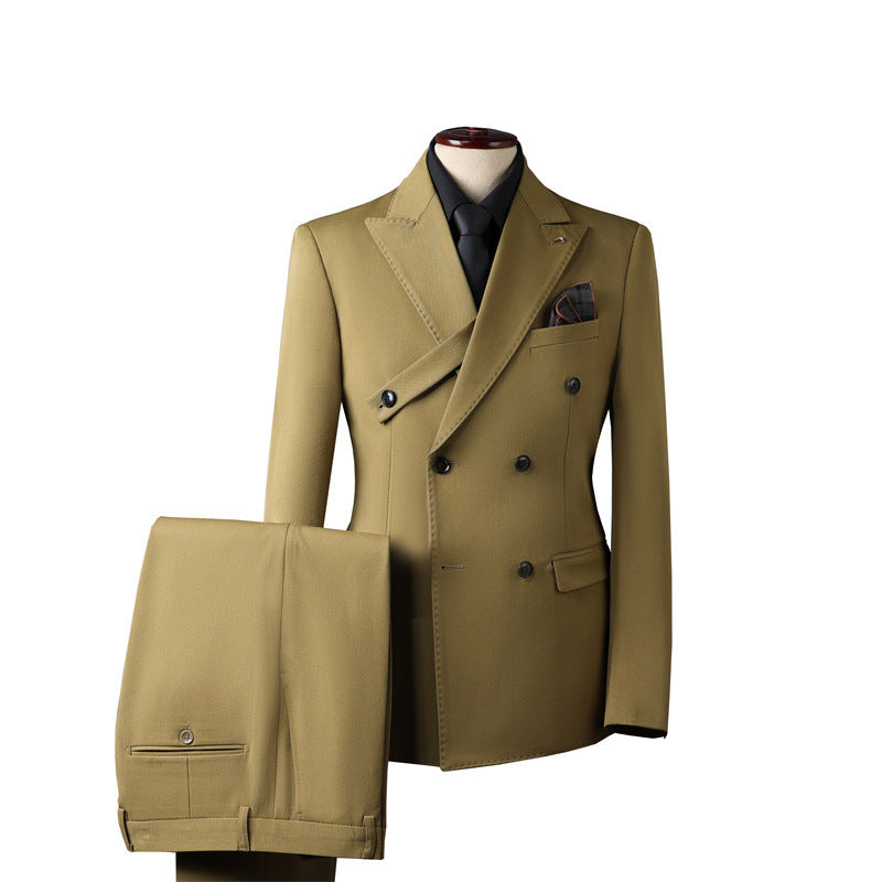 Men's Suit Set Double Breasted Casual LittleYogaSocks