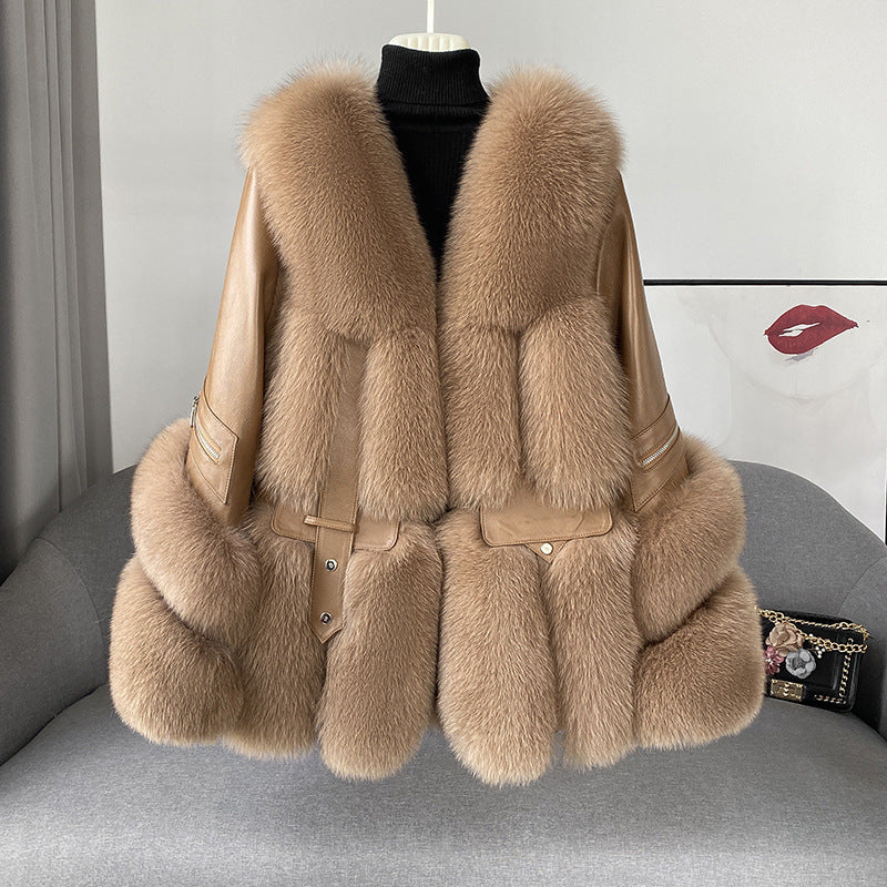 Elevate your winter wardrobe with this sophisticated fur coat, designed for the modern woman Medium Long Young One-piece Coat LittleYogaSocks